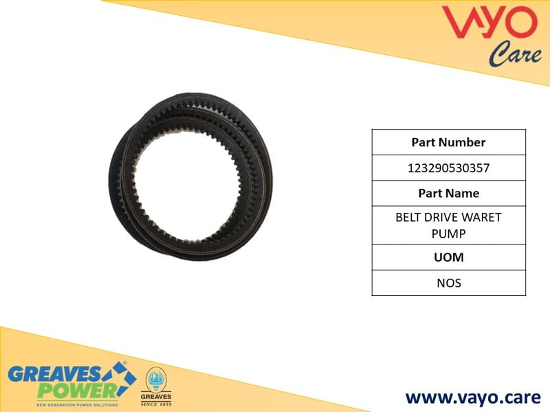 BELT DRIVE WARET PUMP - 123290530357 - GREAVES