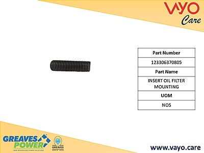 INSERT OIL FILTER MOUNTING - 123306370805 - GREAVES