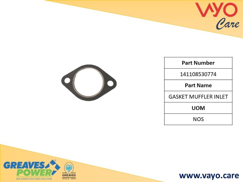 GASKET MUFFLER INLET - 141108530774 - GREAVES