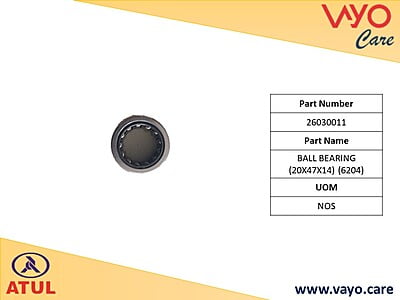 BALL BEARING (20X47X14) (6204) - 26030011 - GEMINI ULTRA