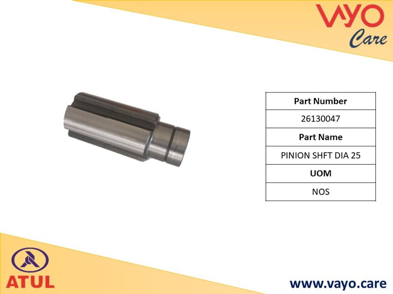 PINION SHFT DIA 25 - 26130047 - GEM CARGO