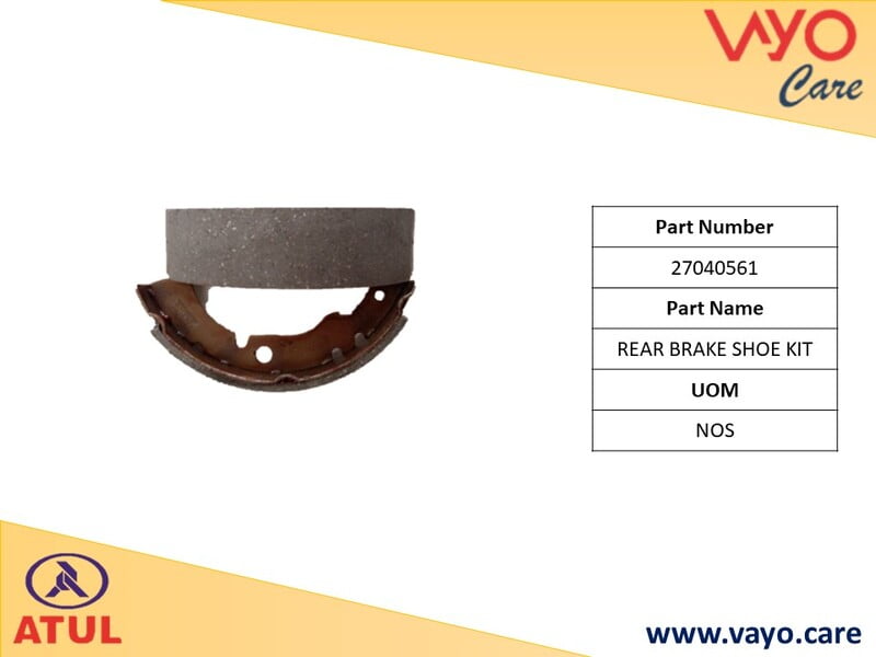 REAR BRAKE SHOE KIT - 27040561 - GEM CARGO