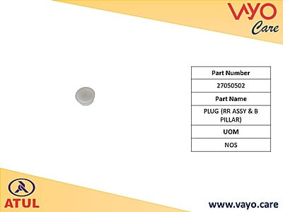 PLUG (RR ASSY & B PILLAR) - 27050502 - GEM CARGO