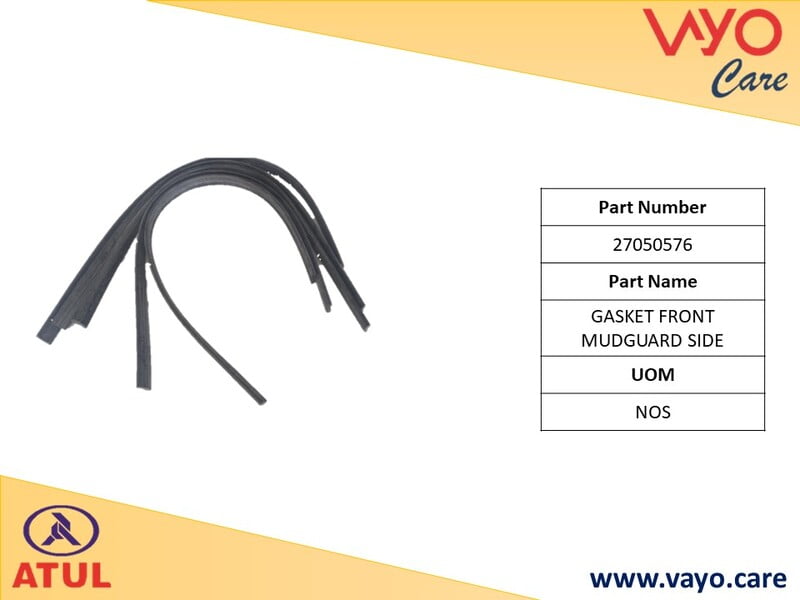 GASKET FRONT MUDGUARD SIDE - 27050576 - GEM CARGO