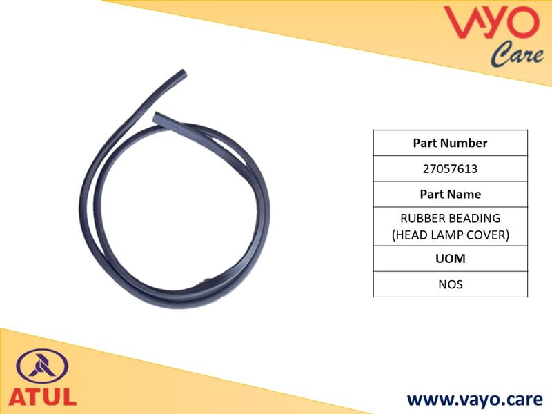 RUBBER BEADING (HEADLAMP COVER - 27057613 - GEM CARGO
