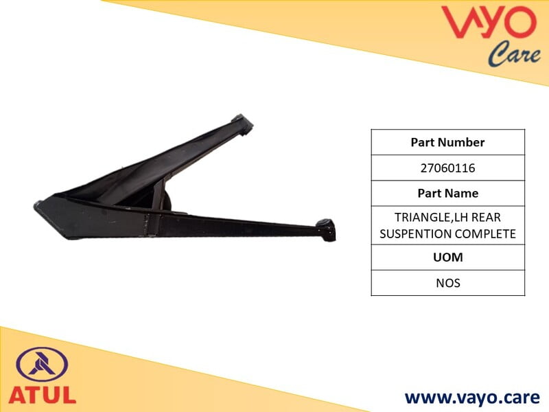 TRIANGLE, LH REAR SUSPENSION
COMPLETE - 27060116 - GEM CARGO