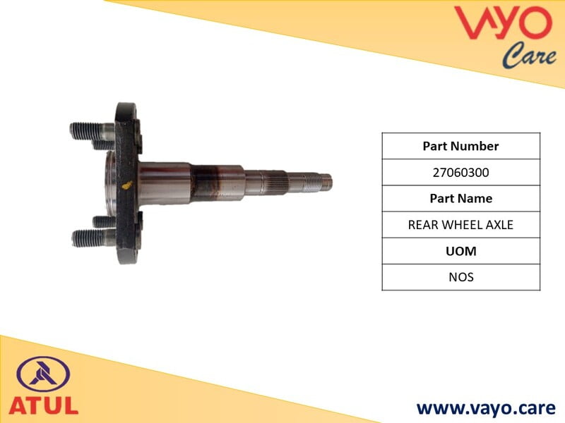 REAR WHEEL AXLE - 27060300 - GEM CARGO