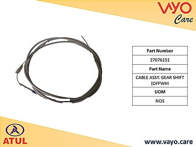 CABLE ASSY. GEAR SHIFT (OFFWHI - 27076151 - GEM CARGO