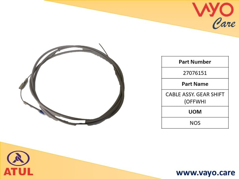 CABLE ASSY. GEAR SHIFT (OFFWHI - 27076151 - GEM CARGO