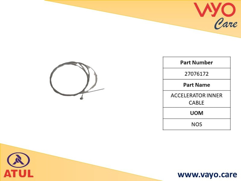 ACCELERATOR INNER CABLE - 27076172 - GEM CARGO