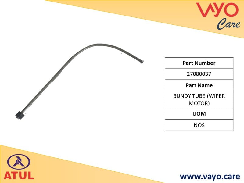 BUNDY TUBE (WIPER MOTOR) - 27080037 - GEM CARGO