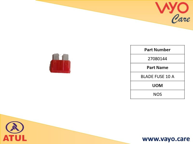 BLADE FUSE 10 A - 27080144 - GEM CARGO