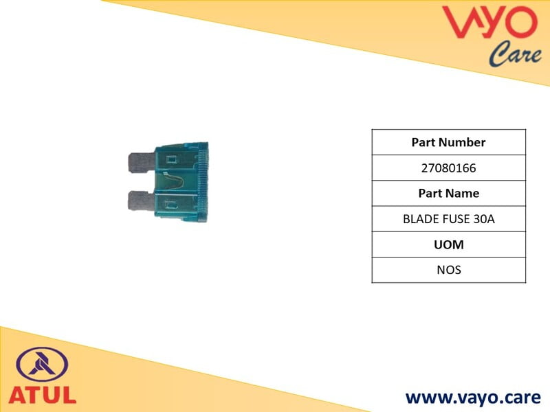 BLADE FUSE 30 A - 27080166 - GEM CARGO