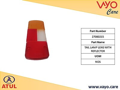 TAIL LAMP LENS WITH REFLECTOR - 27080215 - GEM CARGO