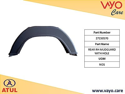REAR RH MUDGUARD WITH HOLE - 27150570 - GEM CARGO
