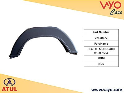 REAR LH MUDGUARD WITH HOLE - 27150572 - GEM CARGO