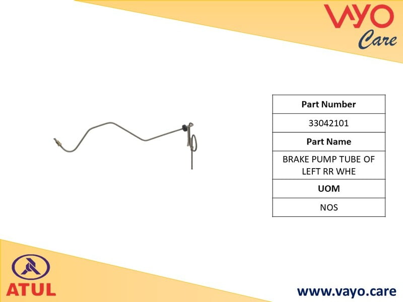BRAKE PUMP TUBE OF LEFT RR WHE - 33042101 - GEMINI ULTRA