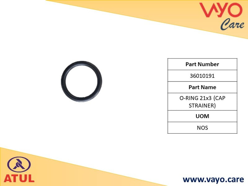 O RING 21X3 (CAP STRAINER) - 36010191 - GEMINI ULTRA