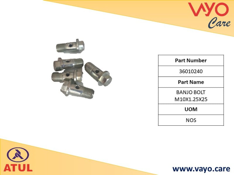 BANJO BOLT M10X1.25X25 - 36010240 - GEMINI ULTRA