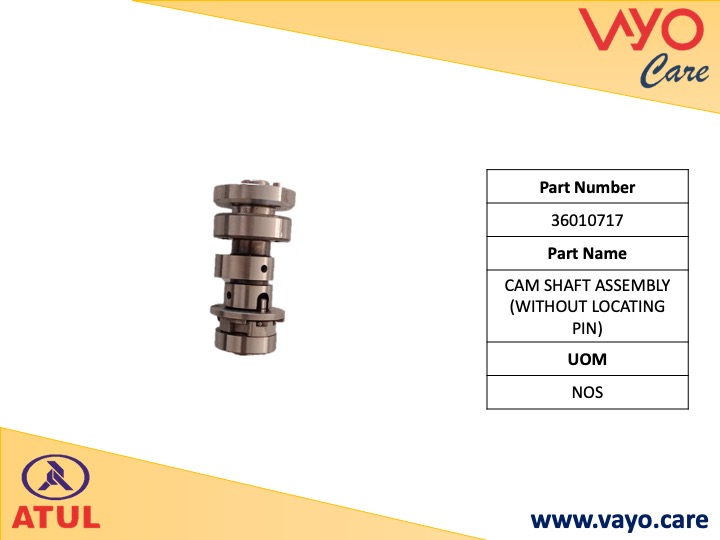 CAM SHAFT ASSEMBLY (WITHOUT LOCATING PIN - 36010717 - GEMINI ULTRA