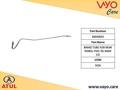 BRAKE TUBE FOR REAR WHEEL-TMC TO 3WAY CO - 36040015 - GEMINI ULTRA