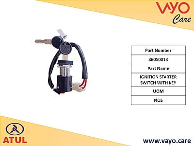 IGNITION STARTER SWITCH WITH KEY - 36050013 - GEM CARGO