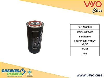 L.O.FILTR+ELEMENT V8/V6 - 605411880009 - GREAVES
