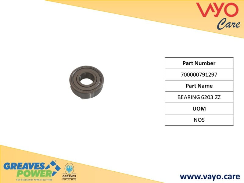 BEARING 6203 ZZ - 700000791297 - GREAVES