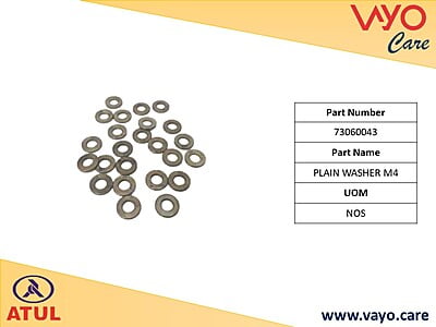 PLAIN WASHER M4 - 73060043 - GEM CARGO