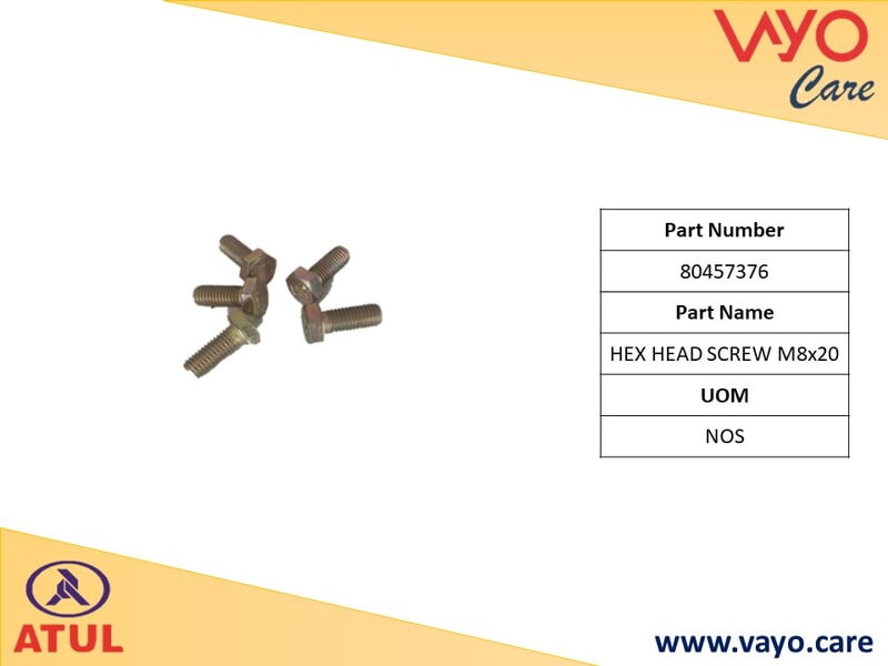 HEX HEAD SCREW M8X20 - 80457376 - GEMINI ULTRA