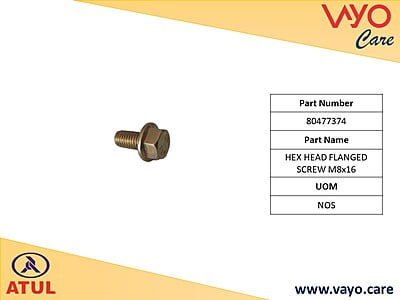 HEX HEAD FLANGED SCREW M8X16 - 80477374 - GEMINI ULTRA