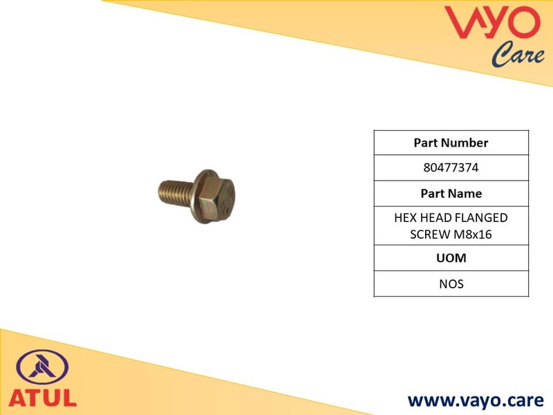 HEX HEAD FLANGED SCREW M8X16 - 80477374 - GEMINI ULTRA