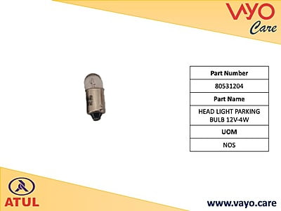 HEAD LIGHT PARKING BULB 12V-4W - 80531204 - GEM CARGO