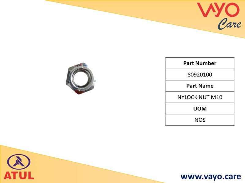 NYLOCK NUT M10 - 80920100 - GEMINI ULTRA