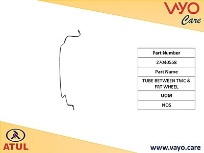 TUBE BETWEEN TMC & FRT WHEEL - 27040558 - GEMINI ULTRA