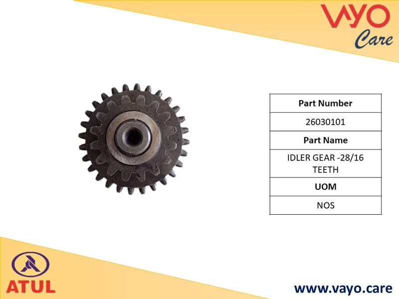 IDLER GEAR - 28/16 TEETH - 26030101 - GEM CARGO