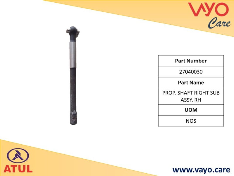 PROP. SHAFT RIGHT SUB ASSY. RH - 27040030 - GEM CARGO