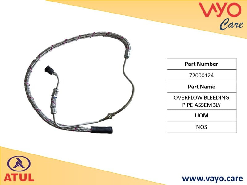 OVERFLOW BLEEDING PIPE ASSEMBL - 72000124 - GEM CARGO