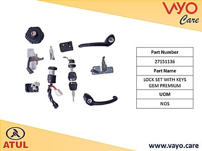 LOCK SET WITH KEYS GEM PREMIUM - 27151136 - GEM CARGO