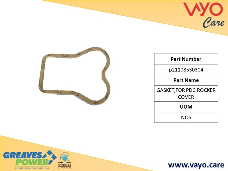 GASKET,FOR PDC ROCKER COVER - p21108530304 - GREAVES